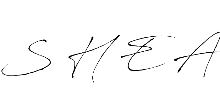 The best way (Antro_Vectra) to make a short signature is to pick only two or three words in your name. The name S H E A include a total of six letters. For converting this name. S H E A signature style 6 images and pictures png