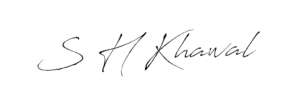 Also we have S H Khawal name is the best signature style. Create professional handwritten signature collection using Antro_Vectra autograph style. S H Khawal signature style 6 images and pictures png