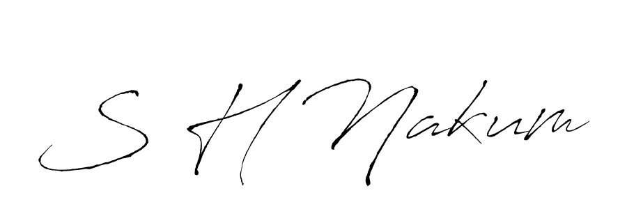 It looks lik you need a new signature style for name S H Nakum. Design unique handwritten (Antro_Vectra) signature with our free signature maker in just a few clicks. S H Nakum signature style 6 images and pictures png