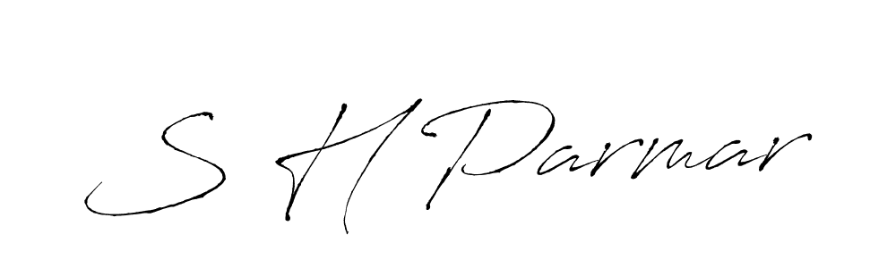 Use a signature maker to create a handwritten signature online. With this signature software, you can design (Antro_Vectra) your own signature for name S H Parmar. S H Parmar signature style 6 images and pictures png