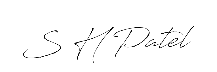 Design your own signature with our free online signature maker. With this signature software, you can create a handwritten (Antro_Vectra) signature for name S H Patel. S H Patel signature style 6 images and pictures png