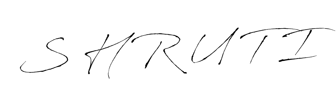 It looks lik you need a new signature style for name S H R U T I. Design unique handwritten (Antro_Vectra) signature with our free signature maker in just a few clicks. S H R U T I signature style 6 images and pictures png