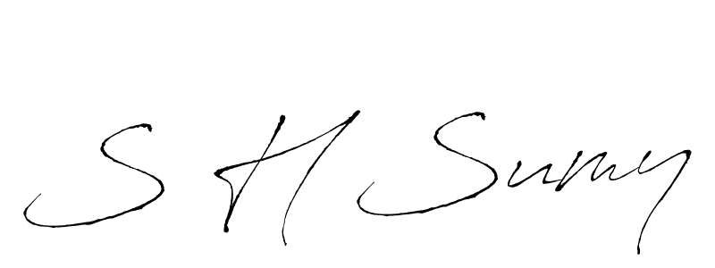 How to make S H Sumy signature? Antro_Vectra is a professional autograph style. Create handwritten signature for S H Sumy name. S H Sumy signature style 6 images and pictures png