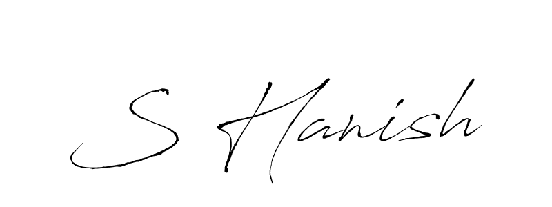 How to make S Hanish signature? Antro_Vectra is a professional autograph style. Create handwritten signature for S Hanish name. S Hanish signature style 6 images and pictures png