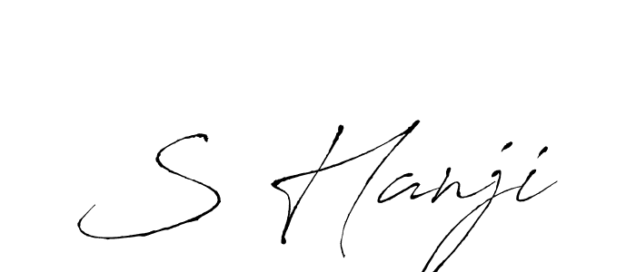 S Hanji stylish signature style. Best Handwritten Sign (Antro_Vectra) for my name. Handwritten Signature Collection Ideas for my name S Hanji. S Hanji signature style 6 images and pictures png