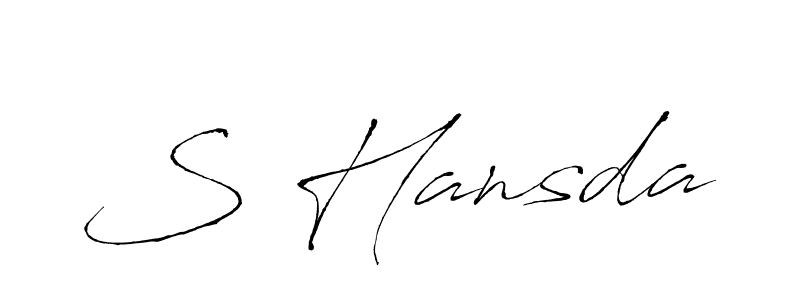 Make a beautiful signature design for name S Hansda. With this signature (Antro_Vectra) style, you can create a handwritten signature for free. S Hansda signature style 6 images and pictures png