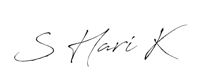 Create a beautiful signature design for name S Hari K. With this signature (Antro_Vectra) fonts, you can make a handwritten signature for free. S Hari K signature style 6 images and pictures png