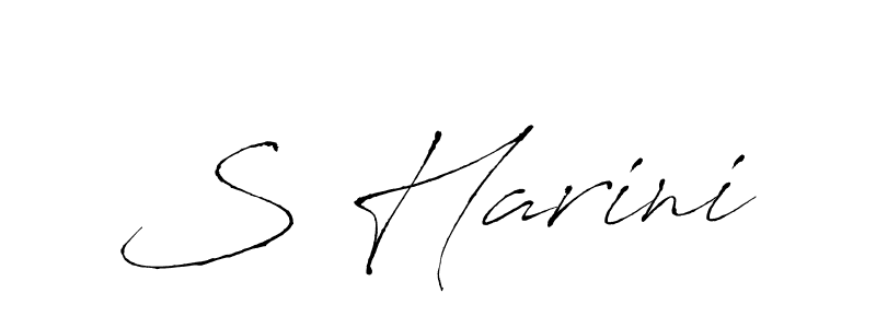 Create a beautiful signature design for name S Harini. With this signature (Antro_Vectra) fonts, you can make a handwritten signature for free. S Harini signature style 6 images and pictures png