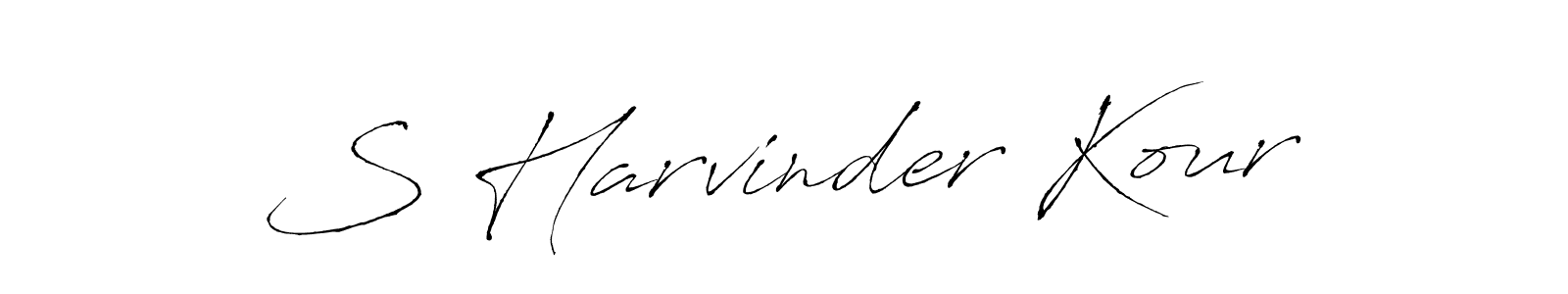 Also we have S Harvinder Kour name is the best signature style. Create professional handwritten signature collection using Antro_Vectra autograph style. S Harvinder Kour signature style 6 images and pictures png