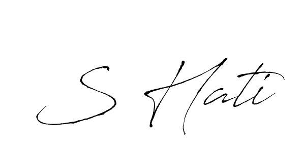 Use a signature maker to create a handwritten signature online. With this signature software, you can design (Antro_Vectra) your own signature for name S Hati. S Hati signature style 6 images and pictures png