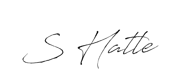Use a signature maker to create a handwritten signature online. With this signature software, you can design (Antro_Vectra) your own signature for name S Hatle. S Hatle signature style 6 images and pictures png