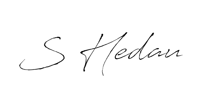 The best way (Antro_Vectra) to make a short signature is to pick only two or three words in your name. The name S Hedau include a total of six letters. For converting this name. S Hedau signature style 6 images and pictures png