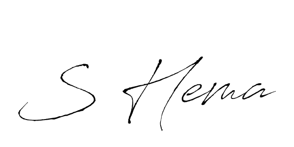 Create a beautiful signature design for name S Hema. With this signature (Antro_Vectra) fonts, you can make a handwritten signature for free. S Hema signature style 6 images and pictures png