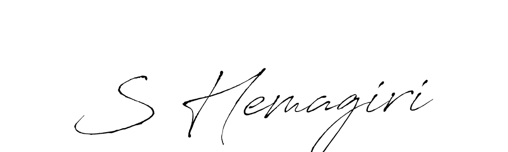 How to make S Hemagiri signature? Antro_Vectra is a professional autograph style. Create handwritten signature for S Hemagiri name. S Hemagiri signature style 6 images and pictures png