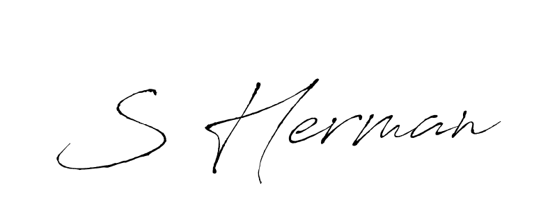 Create a beautiful signature design for name S Herman. With this signature (Antro_Vectra) fonts, you can make a handwritten signature for free. S Herman signature style 6 images and pictures png