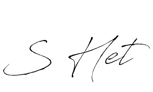 S Het stylish signature style. Best Handwritten Sign (Antro_Vectra) for my name. Handwritten Signature Collection Ideas for my name S Het. S Het signature style 6 images and pictures png
