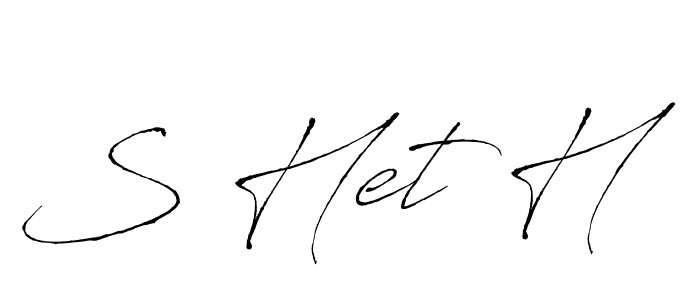 Create a beautiful signature design for name S Het H. With this signature (Antro_Vectra) fonts, you can make a handwritten signature for free. S Het H signature style 6 images and pictures png