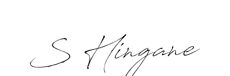 How to make S Hingane signature? Antro_Vectra is a professional autograph style. Create handwritten signature for S Hingane name. S Hingane signature style 6 images and pictures png