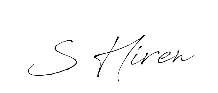 How to make S Hiren signature? Antro_Vectra is a professional autograph style. Create handwritten signature for S Hiren name. S Hiren signature style 6 images and pictures png