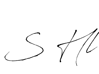 How to make S Hl signature? Antro_Vectra is a professional autograph style. Create handwritten signature for S Hl name. S Hl signature style 6 images and pictures png