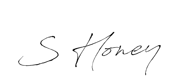 Create a beautiful signature design for name S Honey. With this signature (Antro_Vectra) fonts, you can make a handwritten signature for free. S Honey signature style 6 images and pictures png