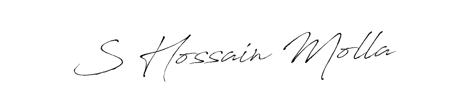 Make a short S Hossain Molla signature style. Manage your documents anywhere anytime using Antro_Vectra. Create and add eSignatures, submit forms, share and send files easily. S Hossain Molla signature style 6 images and pictures png