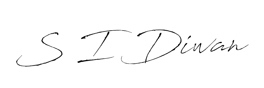 Make a beautiful signature design for name S I Diwan. With this signature (Antro_Vectra) style, you can create a handwritten signature for free. S I Diwan signature style 6 images and pictures png