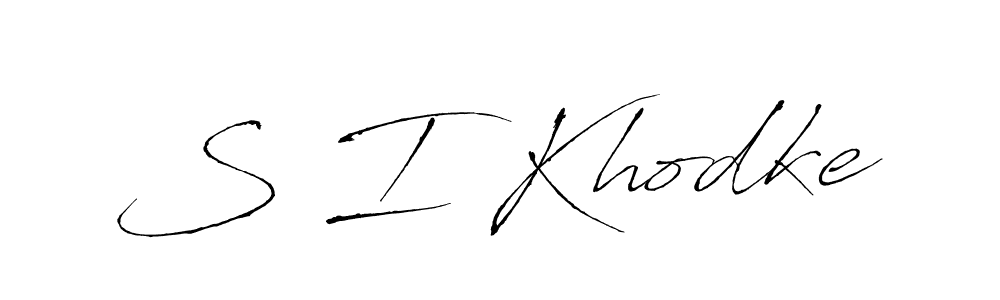 if you are searching for the best signature style for your name S I Khodke. so please give up your signature search. here we have designed multiple signature styles  using Antro_Vectra. S I Khodke signature style 6 images and pictures png