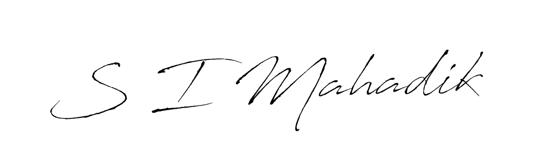 How to make S I Mahadik name signature. Use Antro_Vectra style for creating short signs online. This is the latest handwritten sign. S I Mahadik signature style 6 images and pictures png