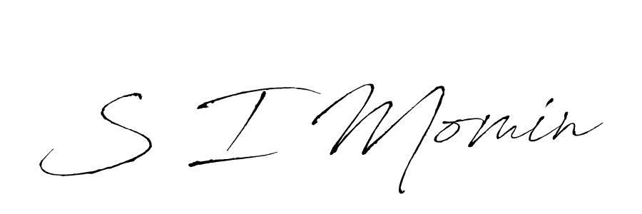 if you are searching for the best signature style for your name S I Momin. so please give up your signature search. here we have designed multiple signature styles  using Antro_Vectra. S I Momin signature style 6 images and pictures png