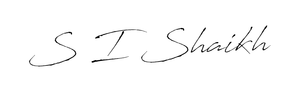 How to make S I Shaikh signature? Antro_Vectra is a professional autograph style. Create handwritten signature for S I Shaikh name. S I Shaikh signature style 6 images and pictures png