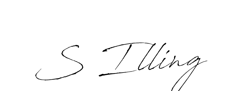 Make a beautiful signature design for name S Illing. With this signature (Antro_Vectra) style, you can create a handwritten signature for free. S Illing signature style 6 images and pictures png