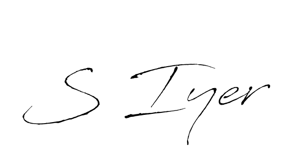 Also You can easily find your signature by using the search form. We will create S Iyer name handwritten signature images for you free of cost using Antro_Vectra sign style. S Iyer signature style 6 images and pictures png