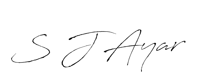 Also we have S J Ayar name is the best signature style. Create professional handwritten signature collection using Antro_Vectra autograph style. S J Ayar signature style 6 images and pictures png
