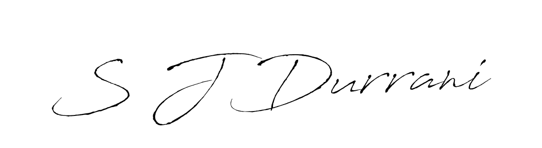 Create a beautiful signature design for name S J Durrani. With this signature (Antro_Vectra) fonts, you can make a handwritten signature for free. S J Durrani signature style 6 images and pictures png