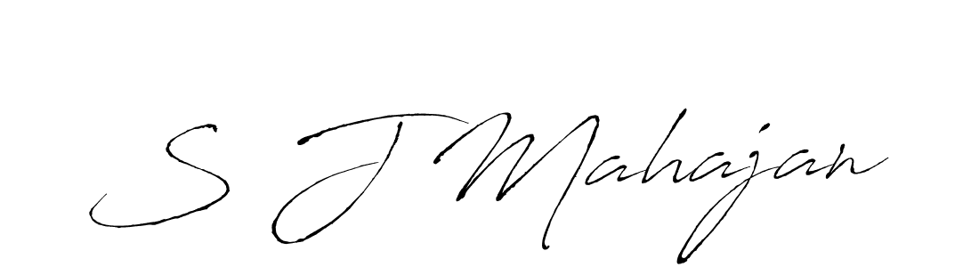 Create a beautiful signature design for name S J Mahajan. With this signature (Antro_Vectra) fonts, you can make a handwritten signature for free. S J Mahajan signature style 6 images and pictures png