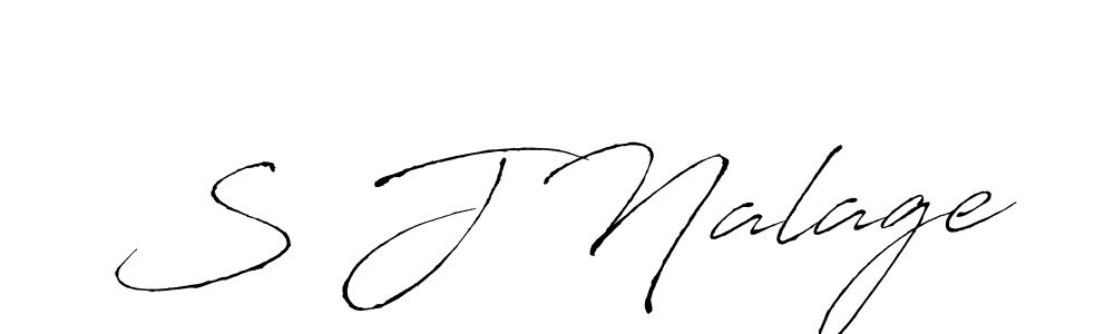 Make a beautiful signature design for name S J Nalage. With this signature (Antro_Vectra) style, you can create a handwritten signature for free. S J Nalage signature style 6 images and pictures png