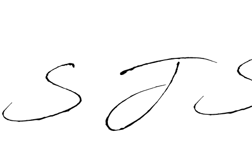 S J S stylish signature style. Best Handwritten Sign (Antro_Vectra) for my name. Handwritten Signature Collection Ideas for my name S J S. S J S signature style 6 images and pictures png