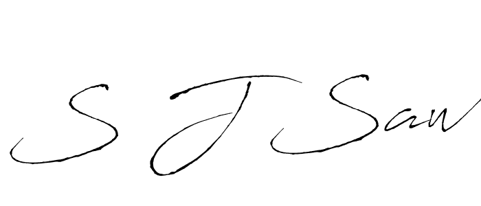 Use a signature maker to create a handwritten signature online. With this signature software, you can design (Antro_Vectra) your own signature for name S J Saw. S J Saw signature style 6 images and pictures png