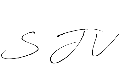 How to make S J V signature? Antro_Vectra is a professional autograph style. Create handwritten signature for S J V name. S J V signature style 6 images and pictures png