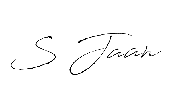 Create a beautiful signature design for name S Jaan. With this signature (Antro_Vectra) fonts, you can make a handwritten signature for free. S Jaan signature style 6 images and pictures png