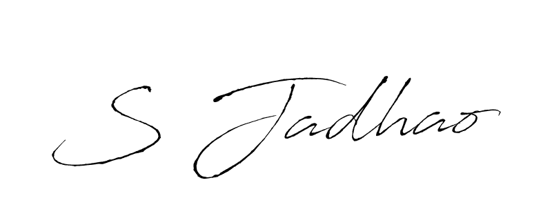 Design your own signature with our free online signature maker. With this signature software, you can create a handwritten (Antro_Vectra) signature for name S Jadhao. S Jadhao signature style 6 images and pictures png