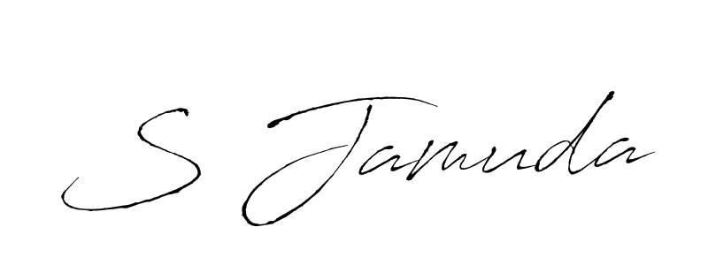 Create a beautiful signature design for name S Jamuda. With this signature (Antro_Vectra) fonts, you can make a handwritten signature for free. S Jamuda signature style 6 images and pictures png