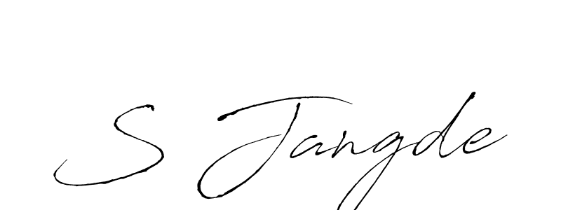 if you are searching for the best signature style for your name S Jangde. so please give up your signature search. here we have designed multiple signature styles  using Antro_Vectra. S Jangde signature style 6 images and pictures png