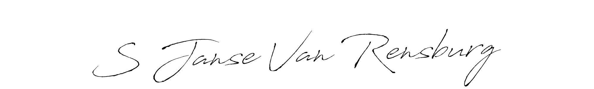 How to make S Janse Van Rensburg name signature. Use Antro_Vectra style for creating short signs online. This is the latest handwritten sign. S Janse Van Rensburg signature style 6 images and pictures png