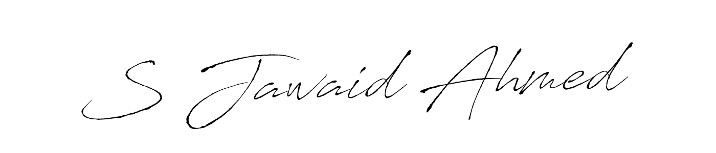 How to make S Jawaid Ahmed signature? Antro_Vectra is a professional autograph style. Create handwritten signature for S Jawaid Ahmed name. S Jawaid Ahmed signature style 6 images and pictures png