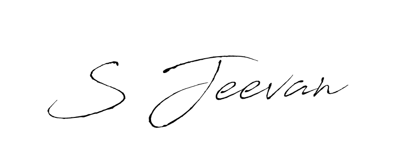 Design your own signature with our free online signature maker. With this signature software, you can create a handwritten (Antro_Vectra) signature for name S Jeevan. S Jeevan signature style 6 images and pictures png