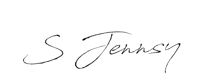 How to make S Jennsy name signature. Use Antro_Vectra style for creating short signs online. This is the latest handwritten sign. S Jennsy signature style 6 images and pictures png