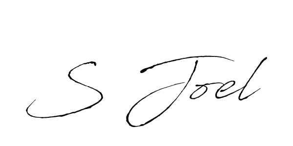 Create a beautiful signature design for name S Joel. With this signature (Antro_Vectra) fonts, you can make a handwritten signature for free. S Joel signature style 6 images and pictures png