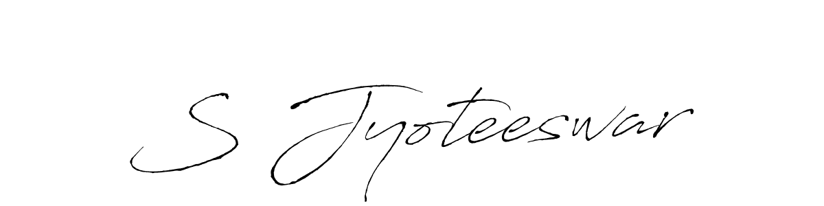 How to make S Jyoteeswar name signature. Use Antro_Vectra style for creating short signs online. This is the latest handwritten sign. S Jyoteeswar signature style 6 images and pictures png